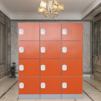 Casier en plastique ABS antirouille haute durabilité avec structure de verrouillage électronique 1/3/6/9 portes pour le stockage des bagages de l'école de gymnastique