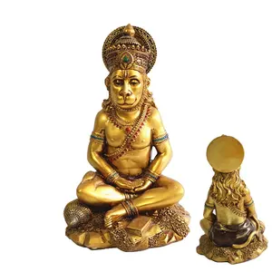 Collection Hindu Gods Sculptures Lord Hanuman Poly Resin Buddha Statue Religious Items Ornaments 2022