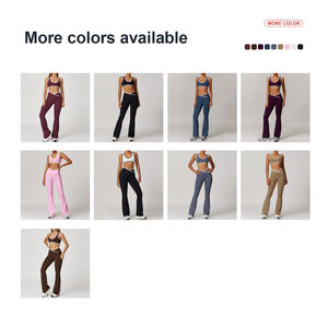 Personnalisé de haute qualité Crossover taille haute Shorts soutien-gorge costumes Gym Activewear femmes serré course Fitness Conjunto De Yoga porter ensemble - Product Image 6