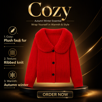 Robe moulante chic et tendance pour femme, rouge, côtelée, automne-hiver, col à revers, manches longues, faux boutons sur le devant, mélange de viscose, personnalisable avec LOGO