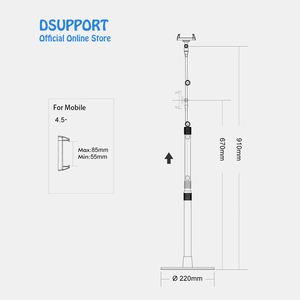 Suntek — <span class=keywords><strong>tablette</strong></span> PC et <span class=keywords><strong>tablette</strong></span>, vue supérieure en aluminium, 4.5-12.9 pouces, support de bureau pour téléphone portable, téléphone portable - Product Image 5
