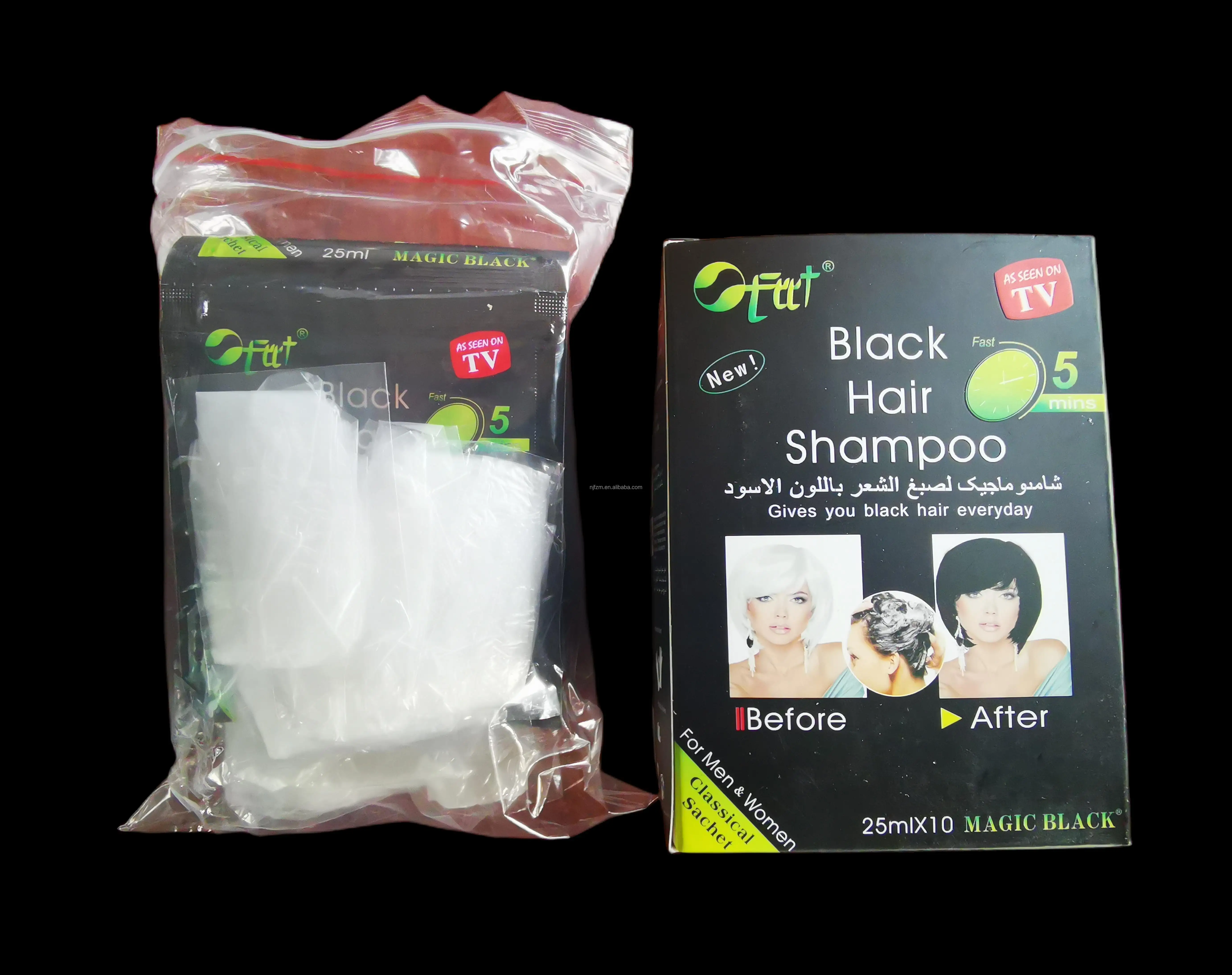 Fcct siyah şampuan doğal boya kararan şampuan kullanımı kolay zaman tasarrufu içinde 5 -10 dakika