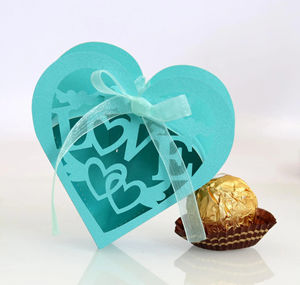 Boîte cadeau en papier pour la Saint-Valentin Love Heart Candy <span class=keywords><strong>Dragee</strong></span> Box Emballage de chocolat d'<span class=keywords><strong>anniversaire</strong></span> de mariage Boîte cadeau d'emballage - Product Image 3