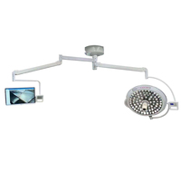 CE ISO Médical Double Tête Led Lampe De Fonctionnement Lampe De Chirurgie De Plafond Avec Écran D'affichage De La Caméra