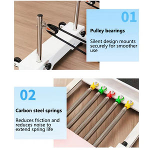 LADYGLOW Yoga <span class=keywords><strong>Pilates</strong></span> latihan rumah dilipat <span class=keywords><strong>Pilates</strong></span> remantan mesin Pink kualitas tinggi karbon baja Musim Semi <span class=keywords><strong>Pilates</strong></span> <span class=keywords><strong>Reformer</strong></span> - Product Image 2