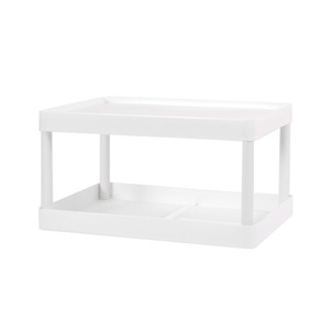 Boîte de rangement de bureau blanche à 2 niveaux pour le bureau, avec support pour fournitures de bureau et calculatrice - Product Image 5