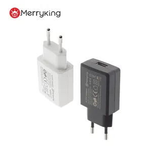 Merryking单端口5V 1A 5V 2A欧盟美国KC充电器USB充电器手机5V 500mA 1000mA 2000mA充电电源旅行适配器