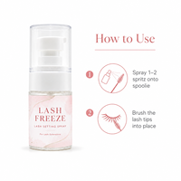 Spray Fixateur de Cils Lash Freeze pour Salons de Beauté, Fournitures d'Extensions de Cils, Vente en Gros en Marque Blanche Direct Usine