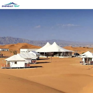 Hot Giá Ngoài Trời Khu Nghỉ Mát Khách Sạn Sang Trọng Lều Glamping Lều Bãi Biển Vải Kiến Trúc Màng Cấu Trúc - Product Image 5