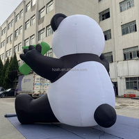 Panda géant gonflable avec bambou, panda chinois personnalisé gonflable pour la publicité