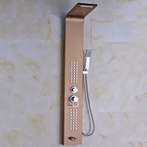 Panel de ducha de Control de agua fría y caliente, termostático de masaje de baño templado a la moda