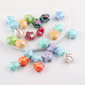 Acrylic Star <b>Beads</b> UV Plated For Jewelry Making DIY Accessories 35404 - Product Image 1