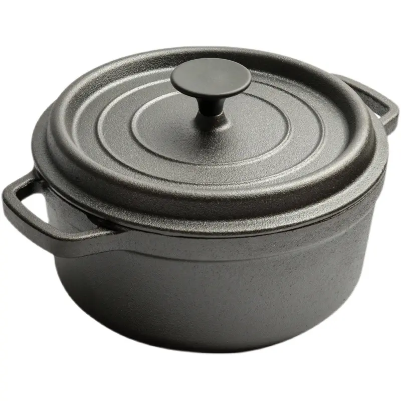Cast Iron Stew Pot Uncoated double Ear Pot Soup raw iron potcooking potsdinnerware