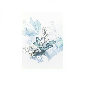 Blue Wood Photo <b>Frame</b> Rectangle Minimalist <b>Design</b> Vertical Orientation <b>Wall</b> Mount 5x7 Inch Mat Included - Product Image 2