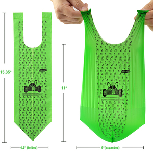 Sac en plastique pour déjections canines, biodégradable, compostable, écologique, personnalisé, avec poignée - Product Image 2