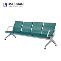 Chaises d'attente modernes pour hôpital, 3-4 places, en métal et PU, pour aéroport, réception, banque, gare et salle d'attente de parc