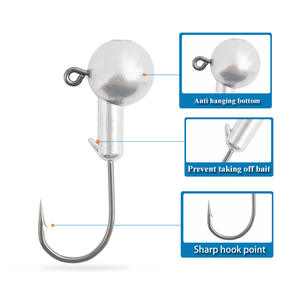 Anzuelo de pesca con cabeza de jig XY-513 de 3.5g a 19g, señuelo para lubina, anzuelo súper fuerte para cebo blando, para pesca con señuelos. - Product Image 4