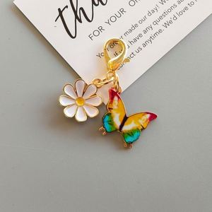 Colourful Oil Drip Enamel Hot Selling Alloy Colored Zouju Butterfly Pendant Keychain Bag Pendant Mobile Phone Pendant - Product Image 2