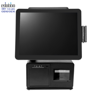 Terminal de point de vente tout-en-un à double écran Windows 10, écran secondaire disponible en tailles 9,7 pouces, 11,6 pouces et 15,6 pouces