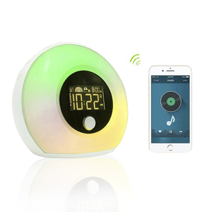 Loa Hiển Thị Đồng Hồ Báo Thức Phòng Thu Từ Tính Chất Lượng Cao Loa <span class=keywords><strong>5</strong></span> Đèn Led Hình Ngọn Lửa Loa Răng Màu Xanh Dương Cổ Điển - Product Image 1