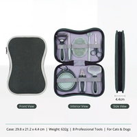 Ensemble complet d'outils de soin pour animaux de compagnie en plastique sûr, brosse de bain multifonctionnelle et tondeuse pour chats et chiens