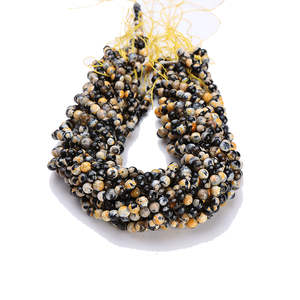 ลูกปัดพลอยอาเกตธรรมชาติทรงบริลเลียนท์คัท 2078 สำหรับทำเครื่องประดับ ขนาด 8 มม. และตัวเลือกความสูงของสินค้า 3 มม. - Product Image 1