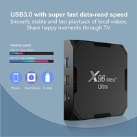 Boîtier TV ultra intelligent X96Max Plus Android 11 Amlogic S905X4 4 Go 64 Go 8K AV1 BT Quad Core 8K prise en charge 4 Go 32 Go décodeur 1 an