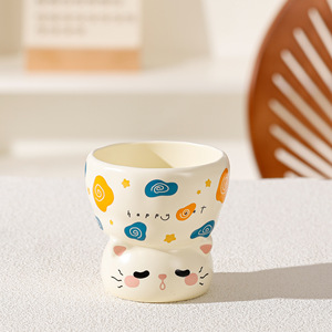 Bộ cốc sứ hình hoạt hình dễ thương, hình trái tim, hình thú, cao cấp, sáng tạo, nhỏ nhắn, tươi mới, làm quà tặng - Product Image 6