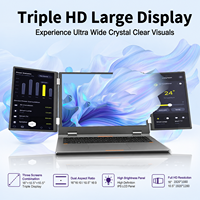 Laptop Layar Ganda OEM ODM 19201200 19201280 Layar IPS DDR4 2600Hz RAM Keyboard Backlit Windows Notebook untuk Penggunaan Kantor