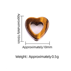 Grande foro 10mm assortito di cristallo naturale agata amore cuore perline forato pietra allentata per la creazione di gioielli fai da te - Product Image 5