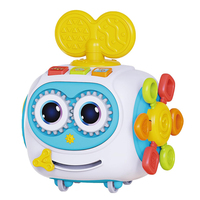 Cube musical d'éveil pour tout-petits de 1 à 3 ans, jouet robot sensoriel Montessori 6-en-1 avec lumières, sons et roues, ABS OEM ODM