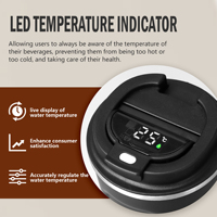 380ml 510ml Smart Touch Affichage de la température en acier inoxydable isolé sous vide Tasse à café de voyage Tumbler avec couvercle numérique