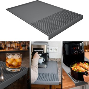 Alfombrilla de Silicona para Café, Bandeja de Drenaje Antideslizante Resistente al Calor, Alfombrilla para Barra de Bar, para Cafetera, Freidora de Aire, Base de Secado para Vasos - Product Image 6
