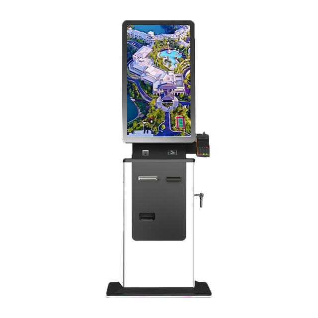 Self Service Hospital & Library Registration Kiosk Passport Scanner Printer Payment SDK Capacitive Touch Screen Floor Standing