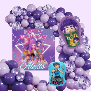 Nouvel ensemble de ballons pour fête d'anniversaire sur le thème de la <span class=keywords><strong>chasse</strong></span> anglaise pour femme : décorations, rideau de pluie, affiche, toile de fond murale. - Product Image 3