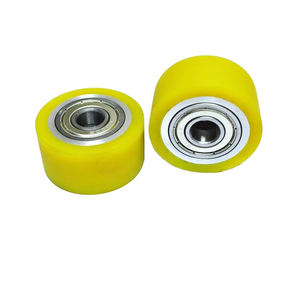 Rueda de rodillos de poliuretano (PU) de caucho de silicona de alta resistencia, núcleo de aluminio/acero inoxidable, transferencia de transportador 30A-95A con rodamiento - Product Image 3