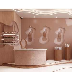 Muebles de exhibición para tiendas de joyería de moda, mostrador de exhibición de joyería de pared, diseño personalizado para tiendas de joyería comerciales, decoración y renovación. - Product Image 2