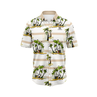 Chemise hawaïenne en satin à double boutonnage pour homme avec motif unique, vêtements de plage tropicaux pour vacances, croisière, été à Hawaii