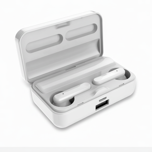 Auriculares inalámbricos intrauditivos Bluetooth 5.0 con micrófono, carga tipo C, IPX4, resistentes al agua, controlador dinámico, material ABS - Product Image 1