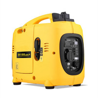 Mini générateur d'électricité portable silencieux léger à essence à démarrage par lanceur à rappel 1Kw 1Kva 1000W 4 temps