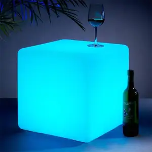 commercial nightclub cube stool led bar furniture cube chair