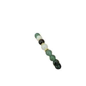 Perles d'obsidienne pour <span class=keywords><strong>bracelet</strong></span> <span class=keywords><strong>avec</strong></span> pierre de grenat naturelle, cordon <span class=keywords><strong>élastique</strong></span> personnalisé, motif en forme de boule, pour femmes, hommes, couples, bijoux - Product Image 3