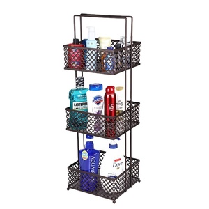 3 Tiers Corner Shower Caddy Shower Organizer, Wall Mounted Aluminum Shower Shelf for Toilet