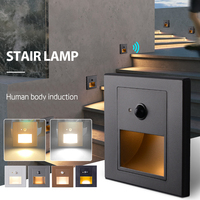 Lumière de nuit LED intelligente à détection de mouvement, encastrée, pour chambre à coucher, salon, escalier, couloir, appliques murales à capteur