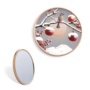 13 Years Factory Support Special Customized Natural Scenery Asian Style Bird Swan Printing Small Pocket <b>Mirror</b> - Product Image 1