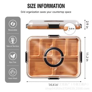 Tabla de quesos de gran capacidad con tapa transparente, bandeja de picnic dividida, bandeja portátil para quesos, frutas y verduras - Product Image 2