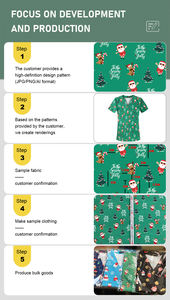 Niaahinn scrub stampato con scollo a V di ispirazione atletica Top con stampa digitale da donna Stretch Top traspirante Set da infermiera stampata da medico - Product Image 6