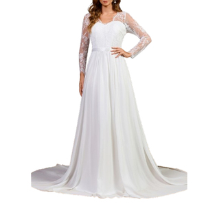 Robe de mariée longue à une épaule pour femmes africaines à queue élégante robe de mariée blanche - Product Image 1