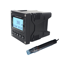 Contrôleur de pH/ORP industriel en ligne certifié CE ISO9001 RoHS, isolé ATC, 4-20mA RS485, double relais, IP65 pour les eaux usées et l'aquaculture