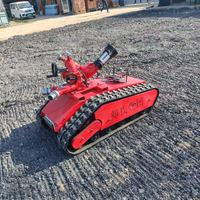 Robot de lutte contre les incendies télécommandé sur chenilles pour les incendies à haut risque, parcs chimiques industriels, équipement de protection incendie, sauvetage incendie